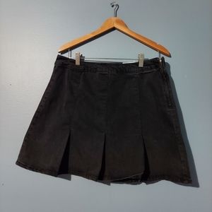 SO High Rise Tennis Skirt, Black Denim, Size 17/33W